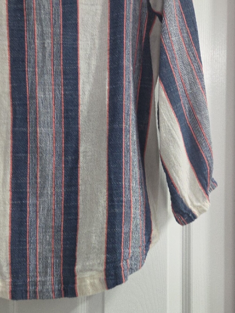 Anthropologie Blue, White & Red Striped Button-Front Top - Cloth & Stone - Picture 16 of 16